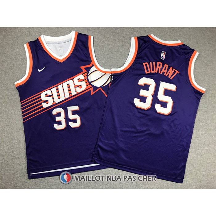 Maillot Enfant Phoenix Suns Kevin Durant NO 35 Icon 2023-24 Volet